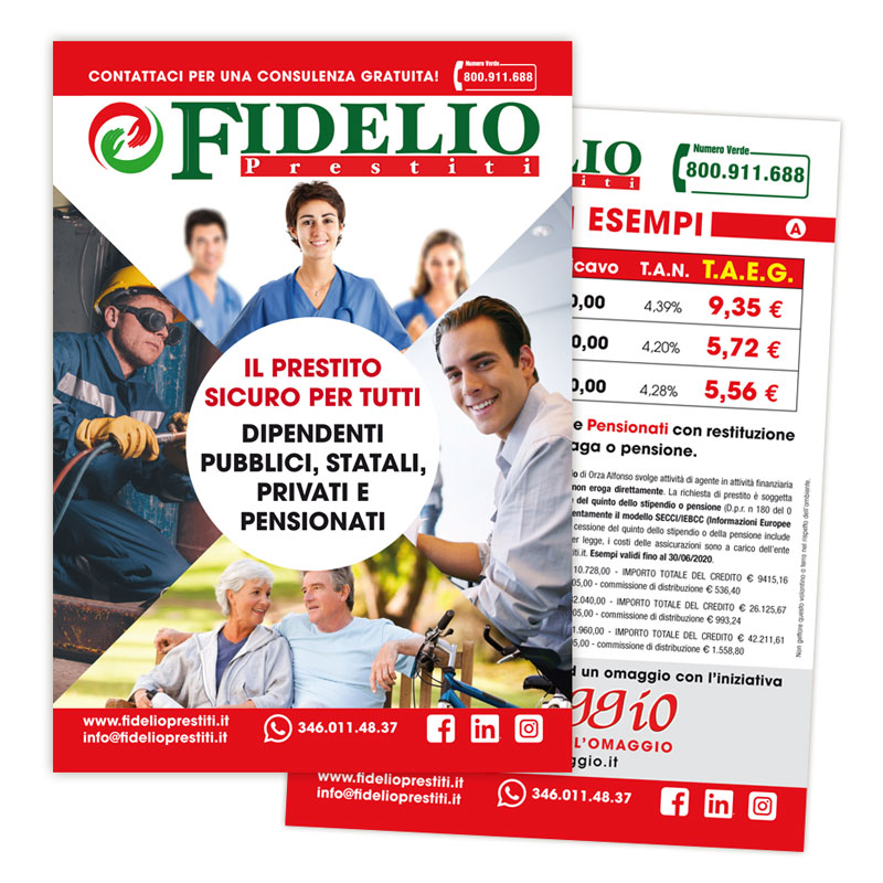 grafica flyer fidelio udine