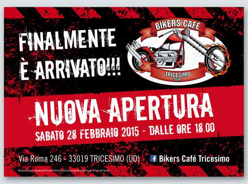 volantino bikers café udine